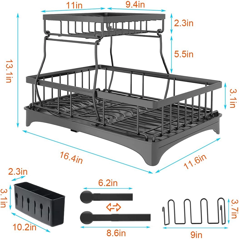 Metal Kitchen Countertop Dish Drying Rack
